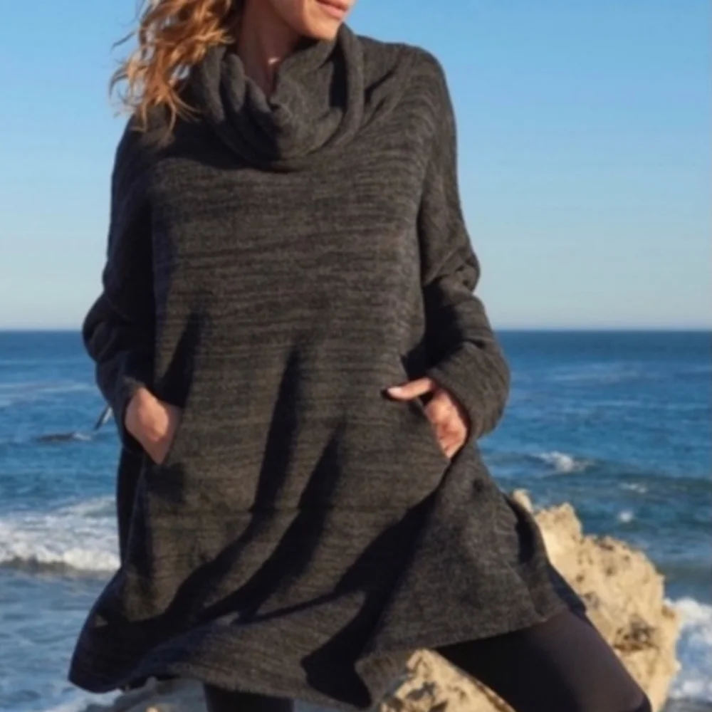 Barefoot Dreams Cozy Chic Funnel Neck Pullover